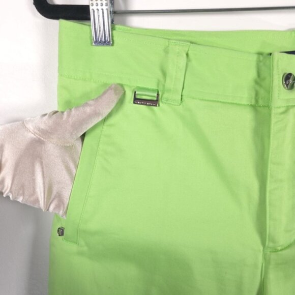 RALPH LAUREN GOLF Bright Green Cotton Stretch Pants Women's No Size Tag 8-10 M - Picture 9 of 10